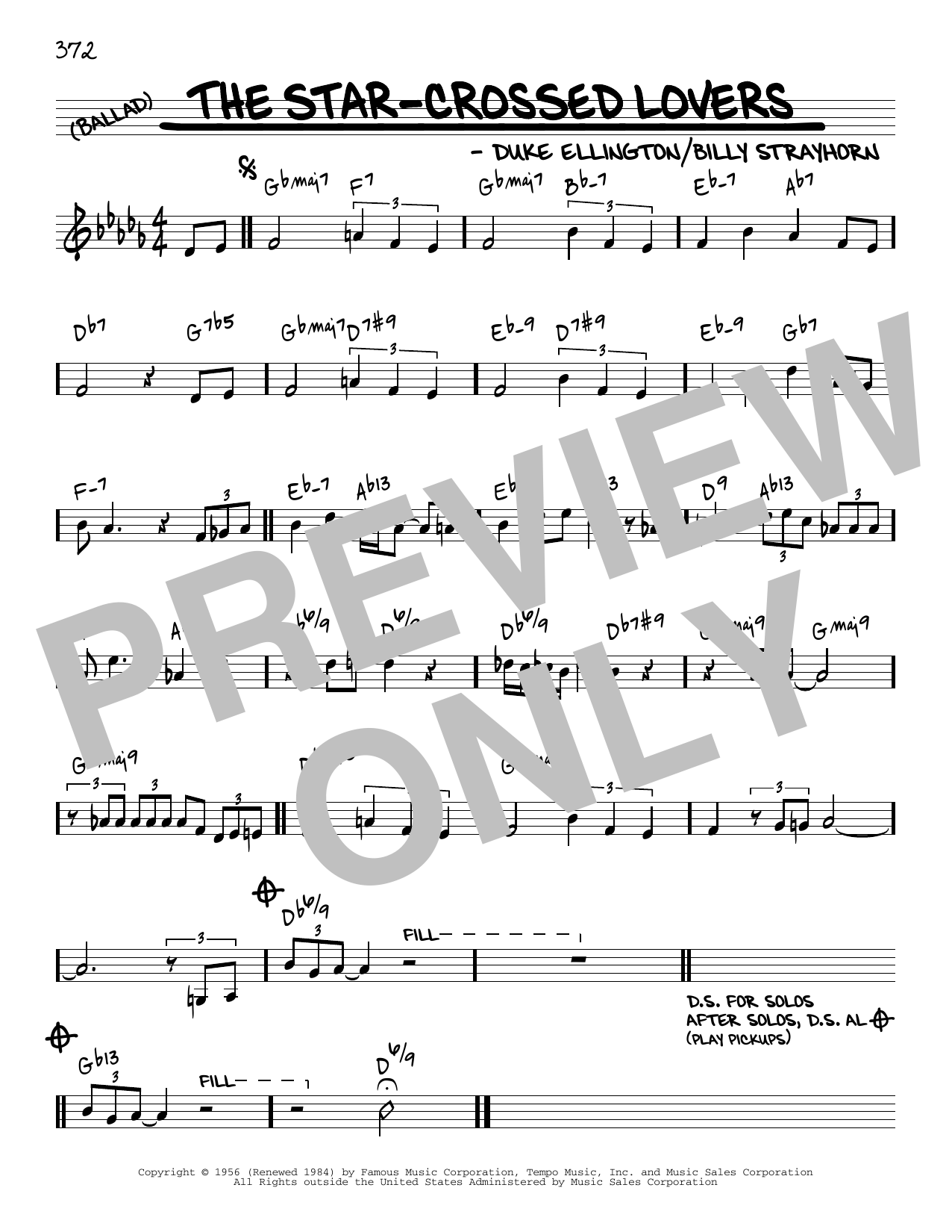 Download Duke Ellington The Star-Crossed Lovers [Reharmonized v Sheet Music