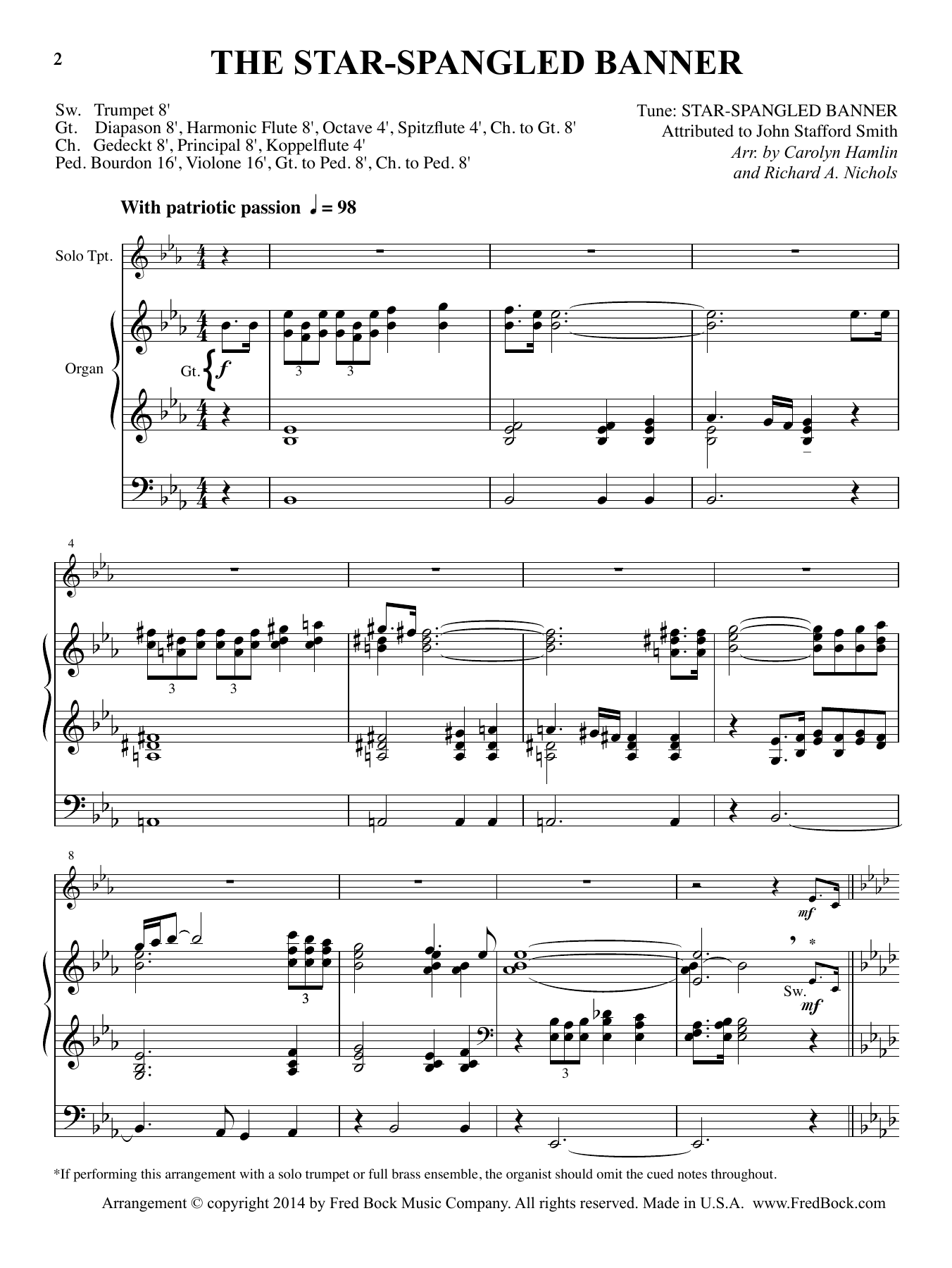 Download John Stafford Smith The Star-Spangled Banner (arr. Carolyn Sheet Music