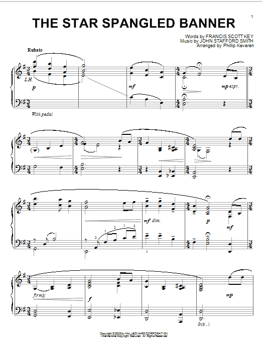 Download Francis Scott Key The Star Spangled Banner (arr. Phillip Sheet Music