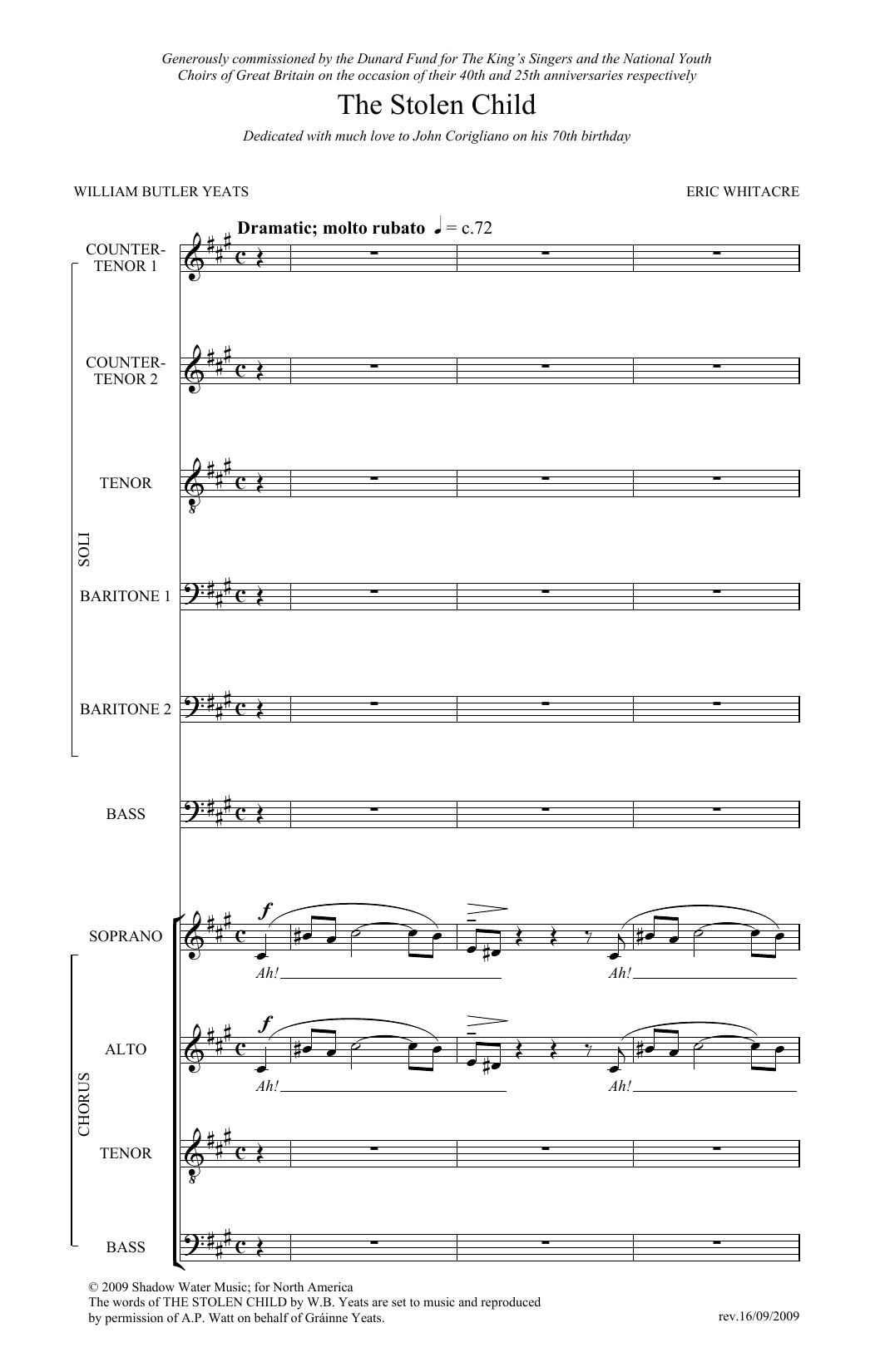 Download Eric Whitacre The Stolen Child Sheet Music
