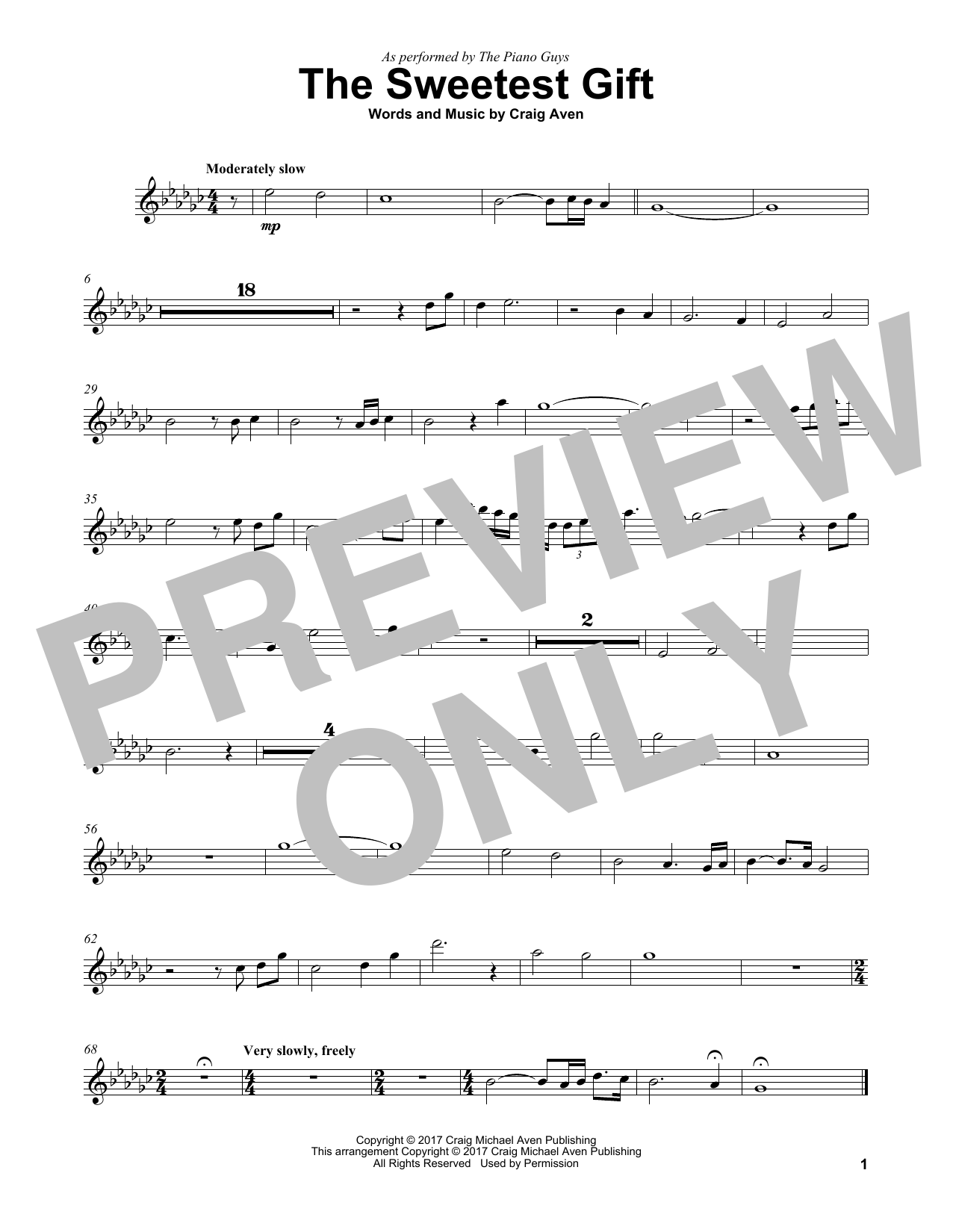 Download The Piano Guys The Sweetest Gift Sheet Music