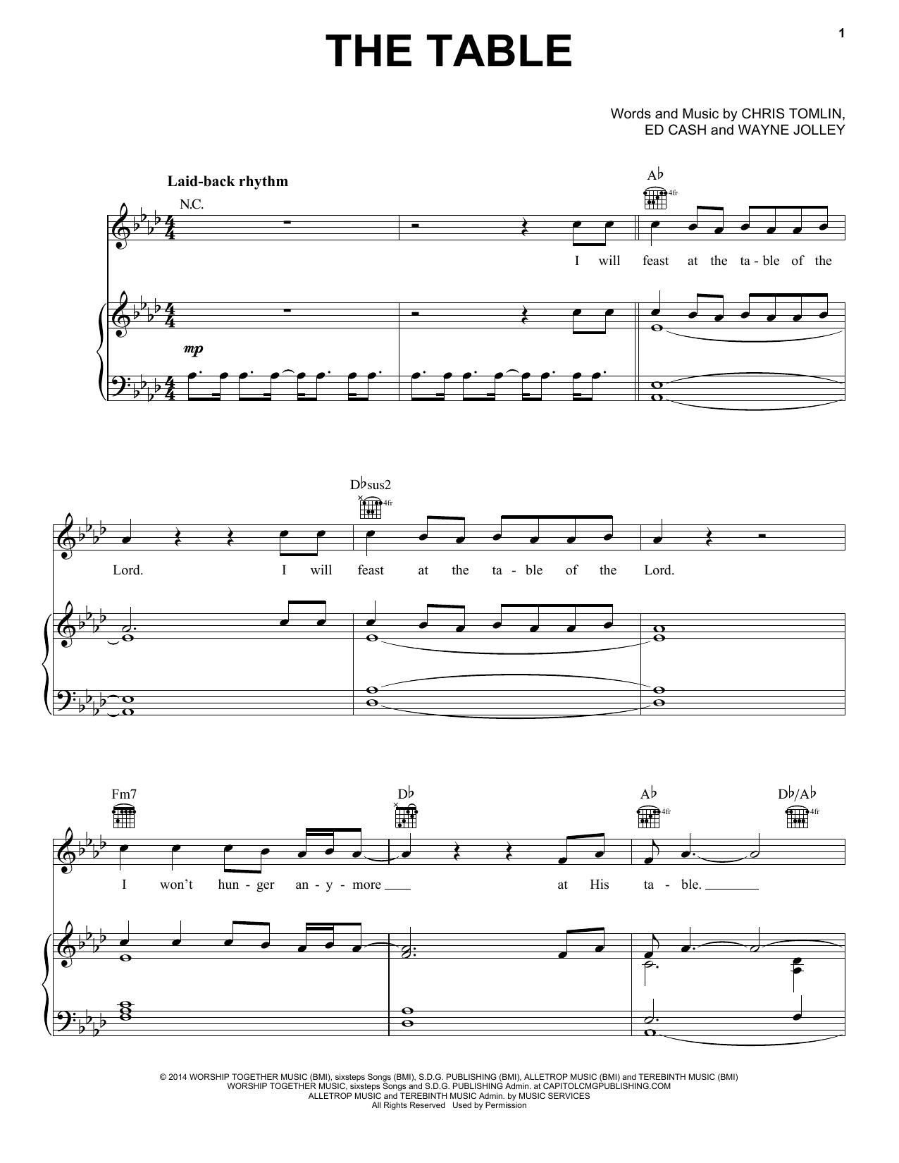 Download Chris Tomlin The Table Sheet Music
