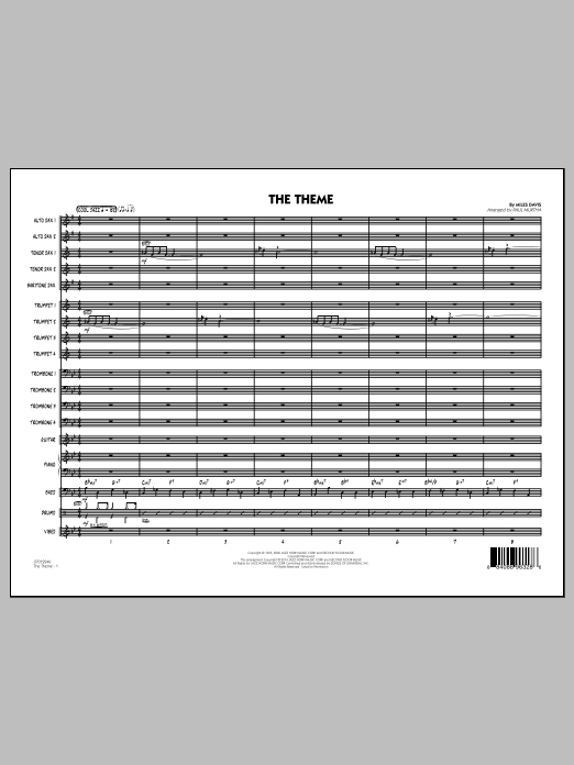 Download Paul Murtha The Theme - Conductor Score (Full Score Sheet Music