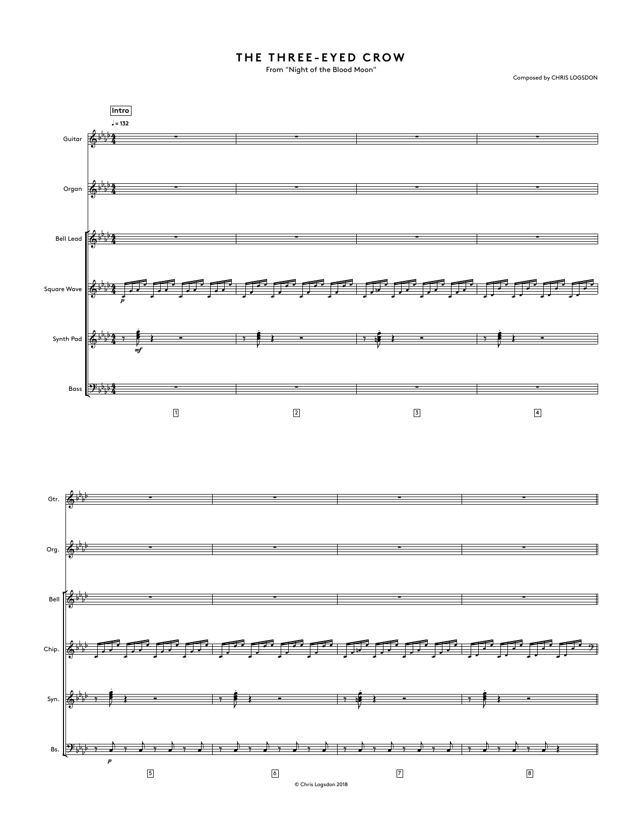 Download Chris Logsdon The Three-Eyed Crow (from Night of the Sheet Music