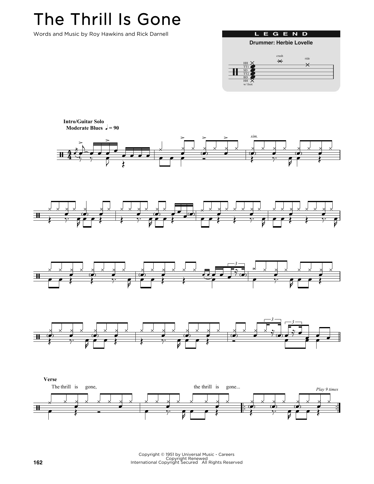 Download B.B. King The Thrill Is Gone Sheet Music