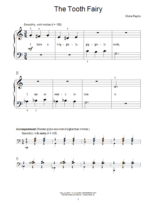 Download Mona Rejino The Tooth Fairy Sheet Music