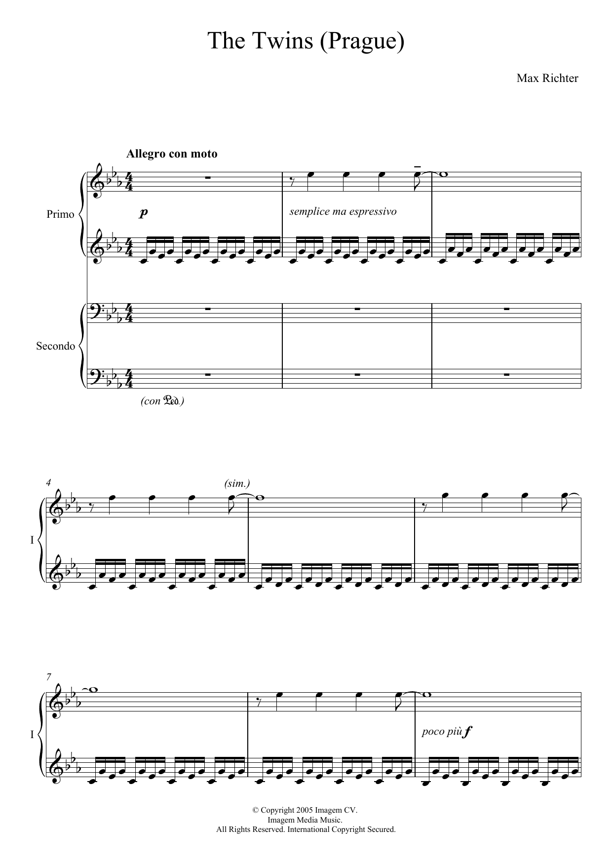 Download Max Richter The Twins Sheet Music