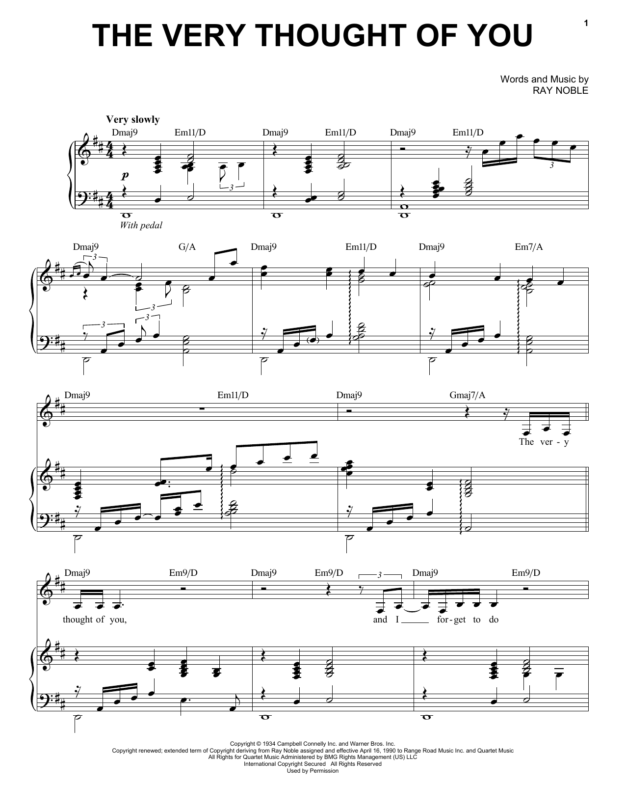Download Jon Batiste The Very Thought Of You Sheet Music
