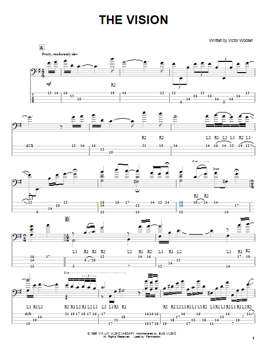 Download Victor Wooten The Vision Sheet Music