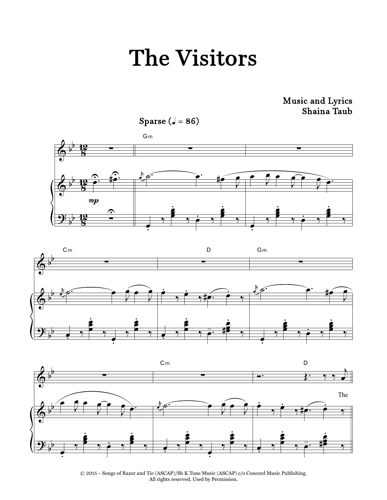 Download Shaina Taub The Visitors Sheet Music