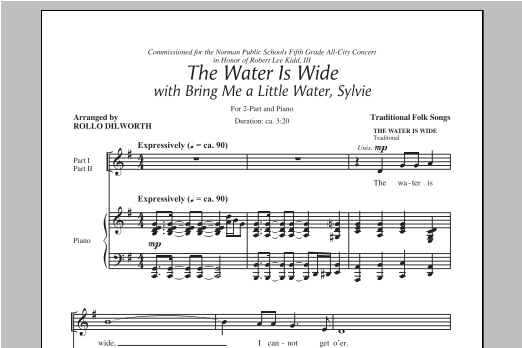 Download Rollo Dilworth The Water Is Wide (Bring Me A Little Wa Sheet Music