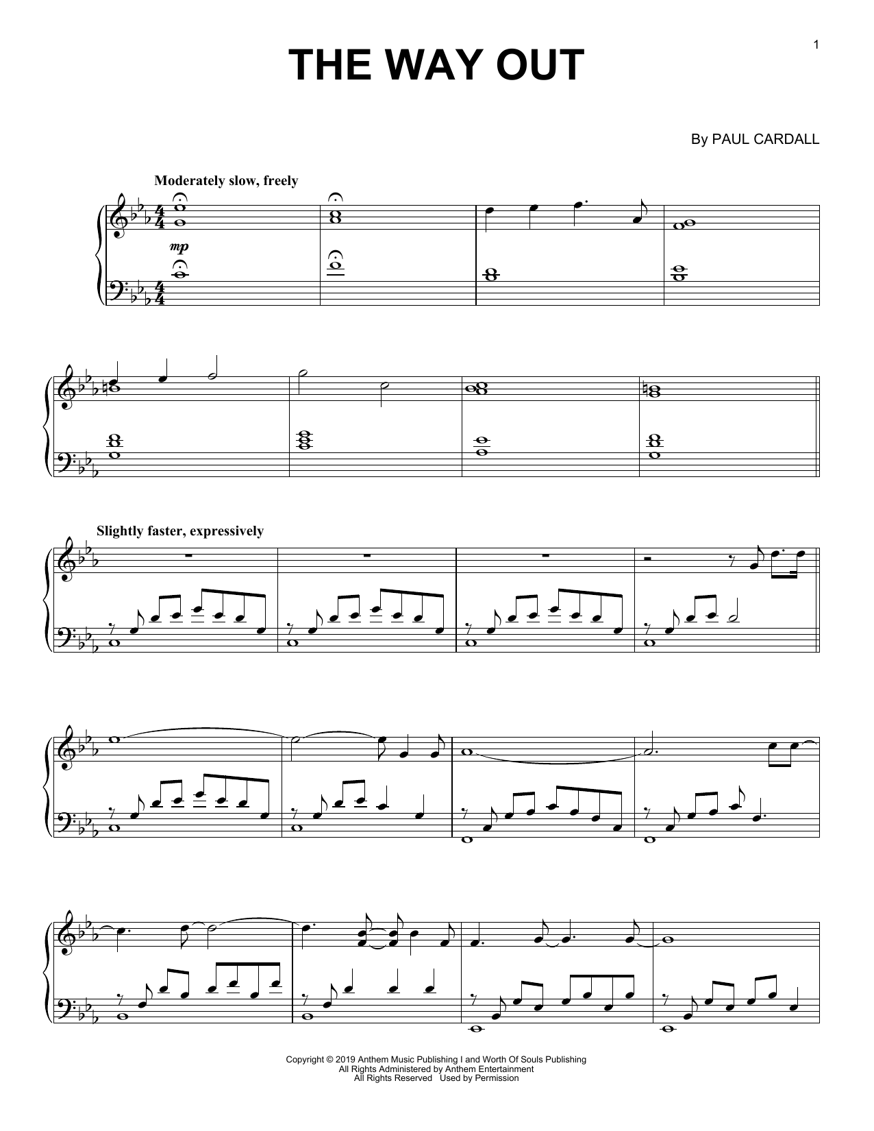 Download Paul Cardall The Way Out Sheet Music