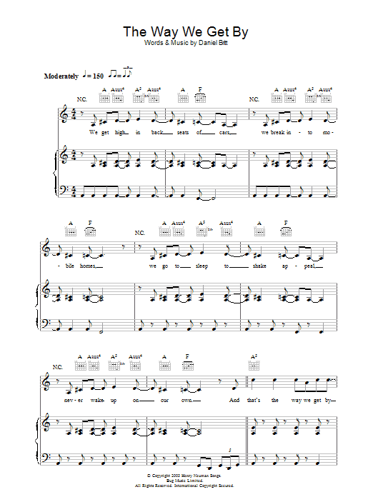 Download Spoon The Way We Get By Sheet Music