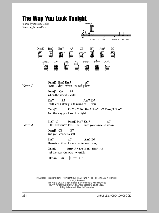 Download Frank Sinatra The Way You Look Tonight Sheet Music