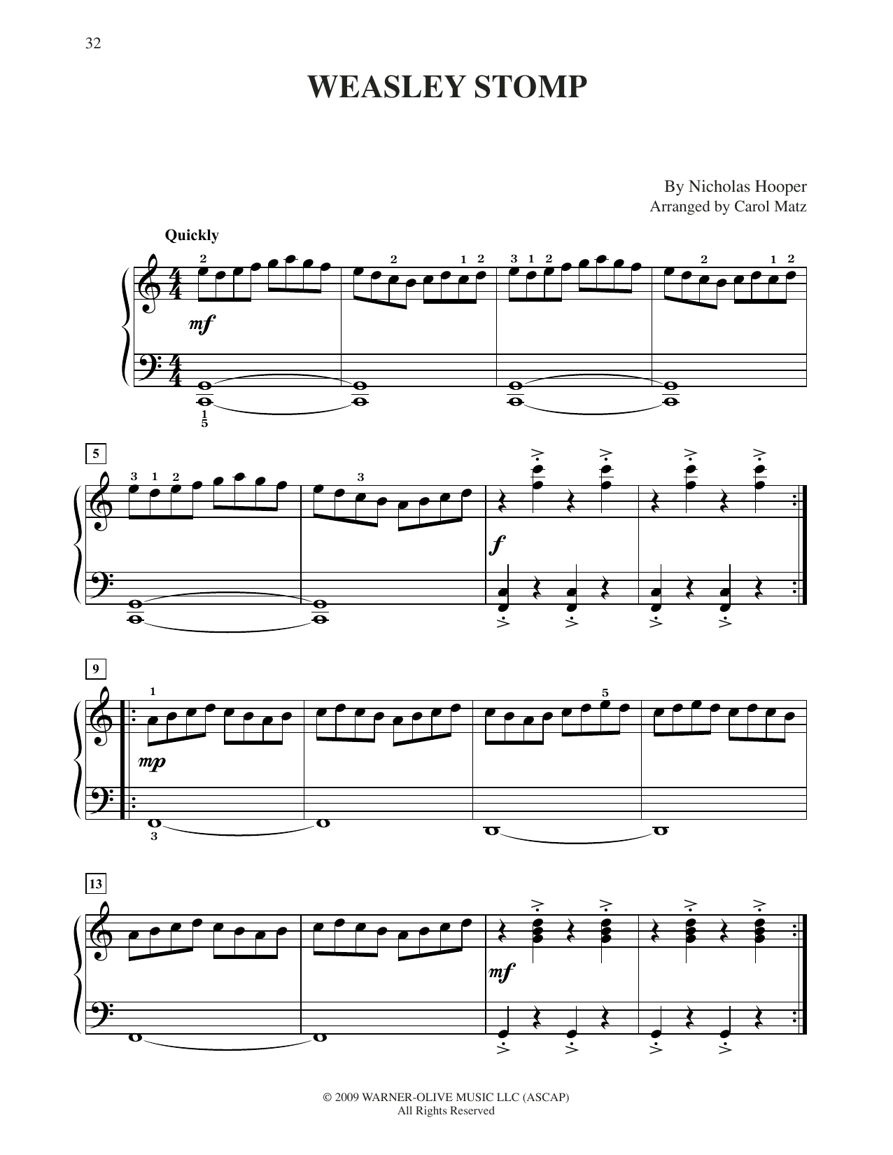 Download Nicholas Hooper The Weasley Stomp (from Harry Potter) ( Sheet Music
