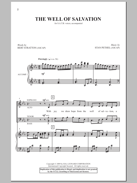 Download Stan Pethel The Well Of Salvation Sheet Music