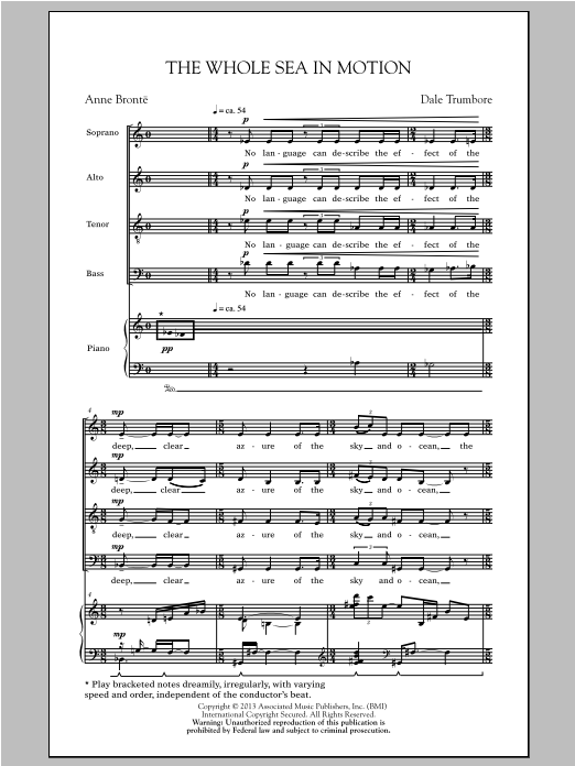 Download Dale Trumbore The Whole Sea In Motion Sheet Music
