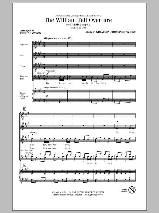 Download Gioachino Rossini The William Tell Overture (arr. Philip Sheet Music