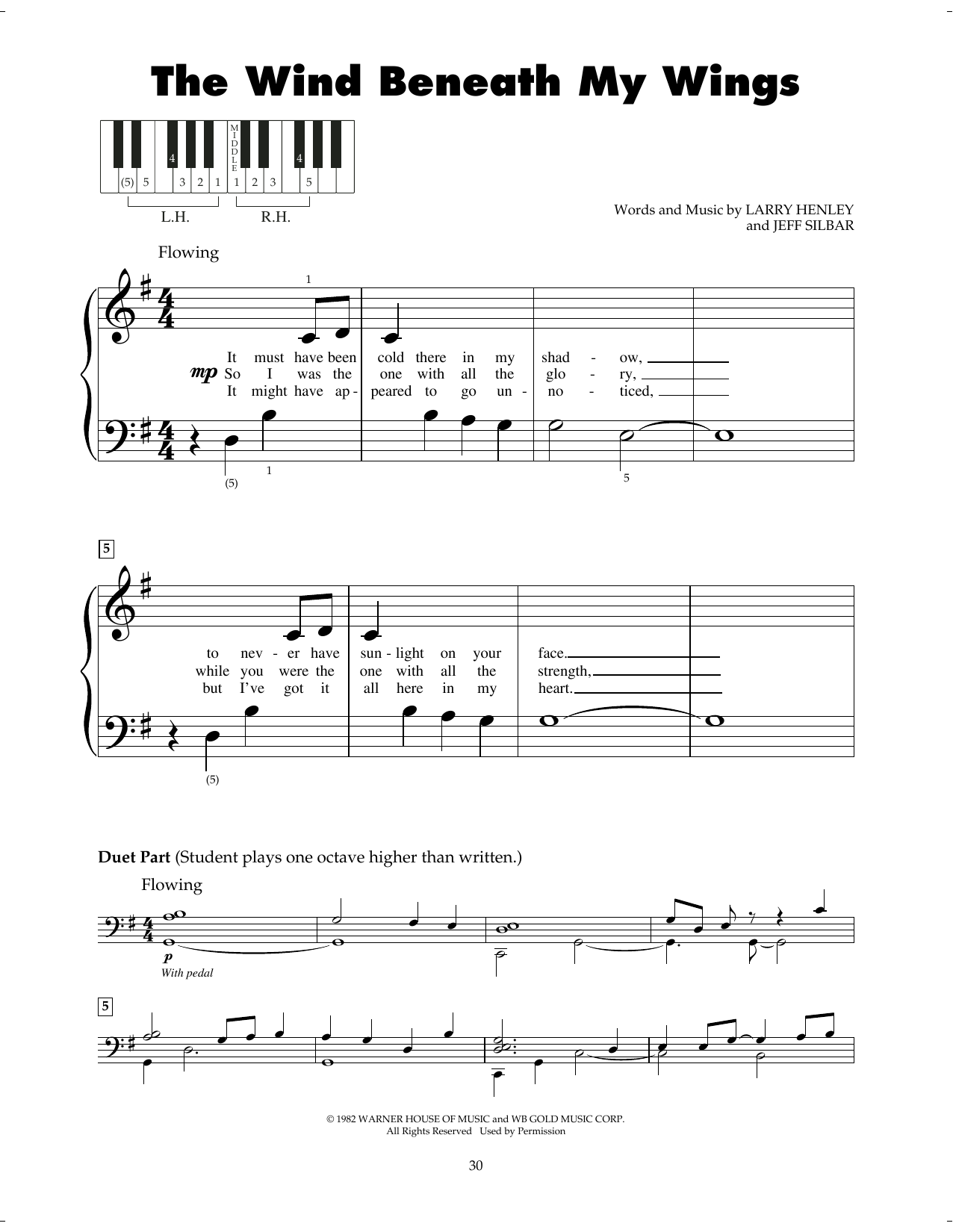 Bette Midler The Wind Beneath My Wings sheet music notes printable PDF score