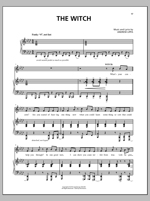Download Andrew Lippa The Witch Sheet Music