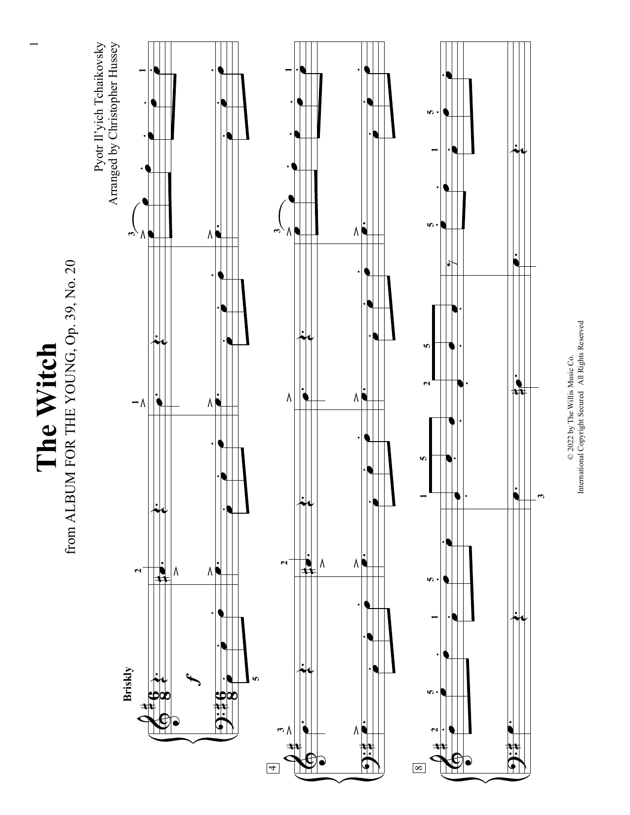 Download Pyotr Il'yich Tchaikovsky The Witch, Op. 39, No. 20 (arr. Christo Sheet Music