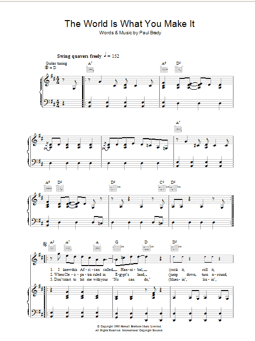 Download Paul Brady The World Is What You Make It Sheet Music
