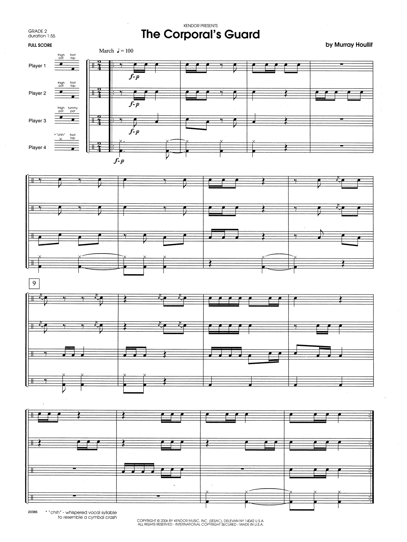 Download Murray Houllif The Corporal's Guard - Full Score Sheet Music