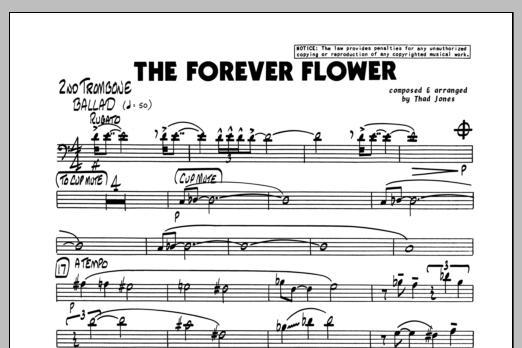 Download Thad Jones The Forever Flower - 2nd Trombone Sheet Music