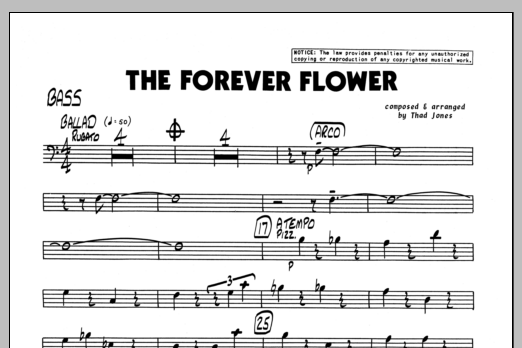 Download Thad Jones The Forever Flower - Bass Sheet Music