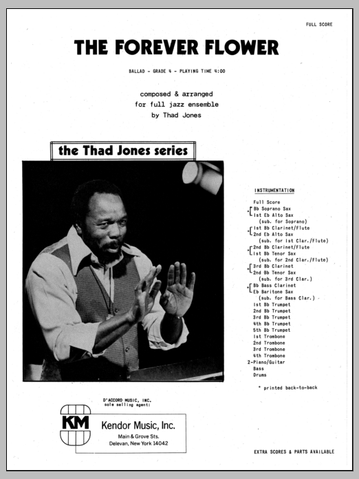 Download Thad Jones The Forever Flower - Full Score Sheet Music