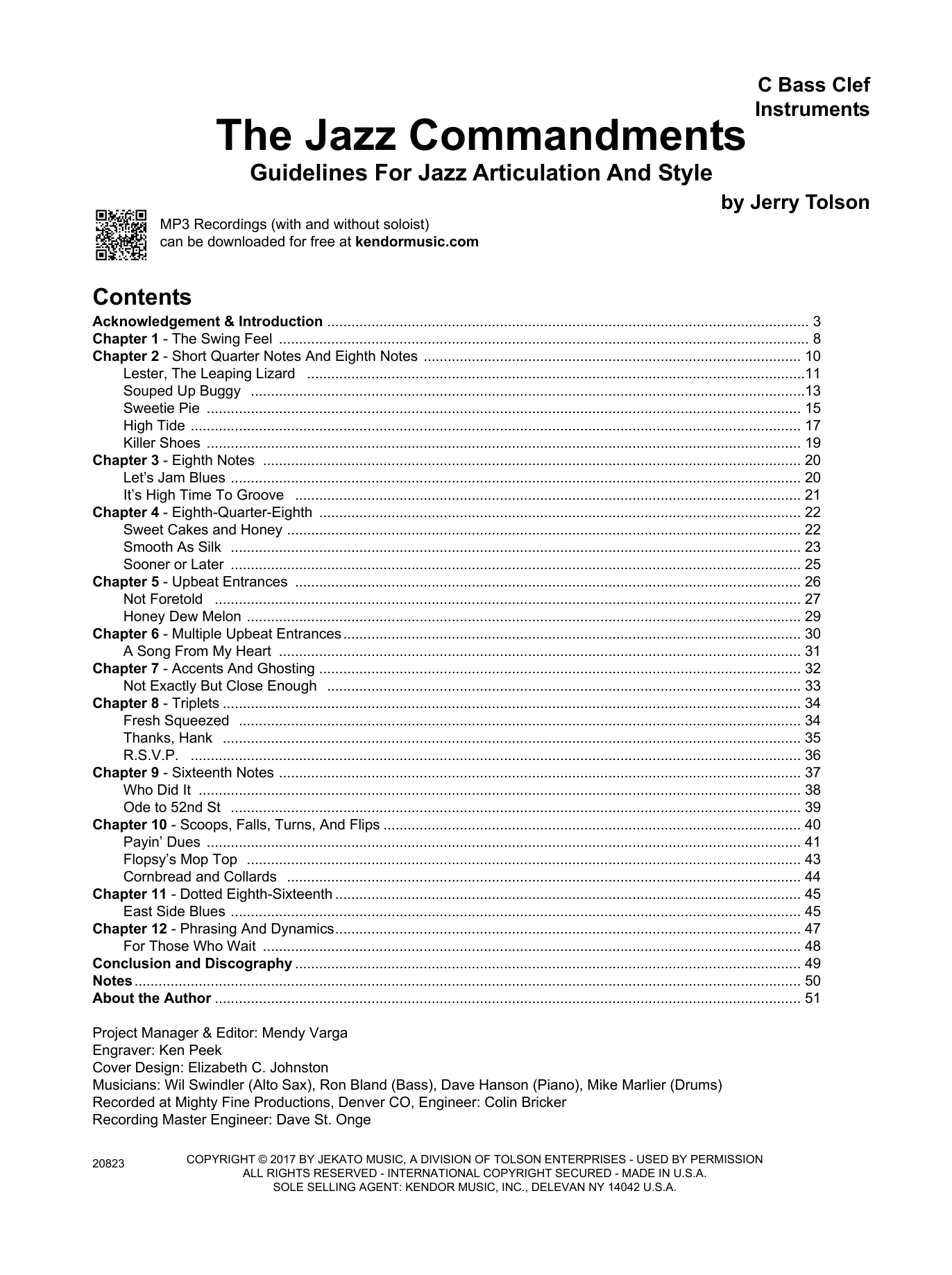 Download Jerry Tolson The Jazz Commandments (Guidelines For J Sheet Music