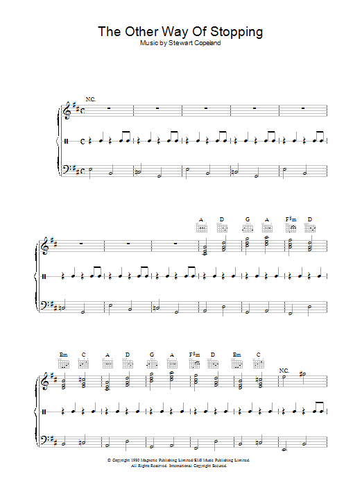 Download The Police The Other Way Of Stopping Sheet Music