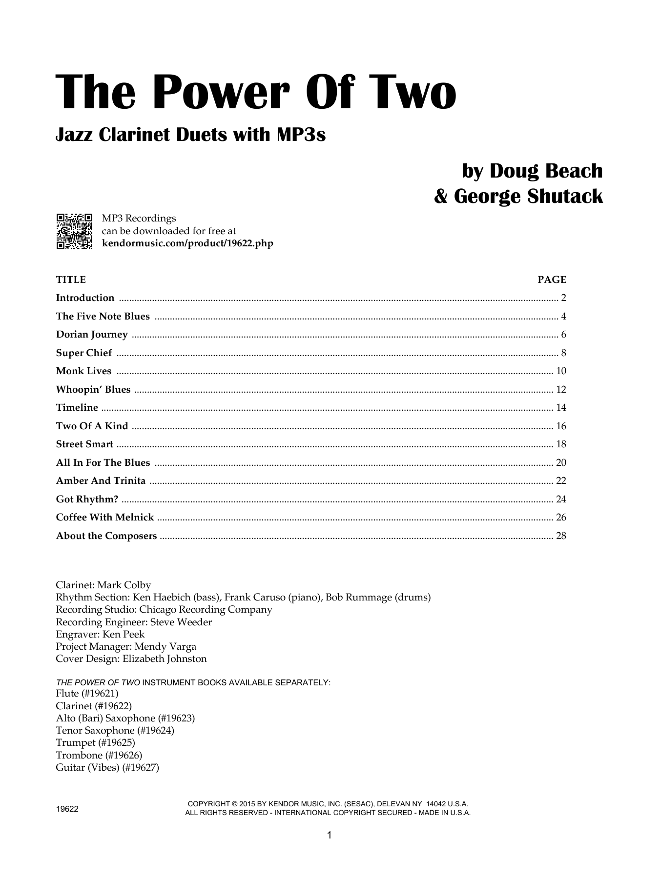 Download Doug Beach The Power Of Two - Clarinet Sheet Music