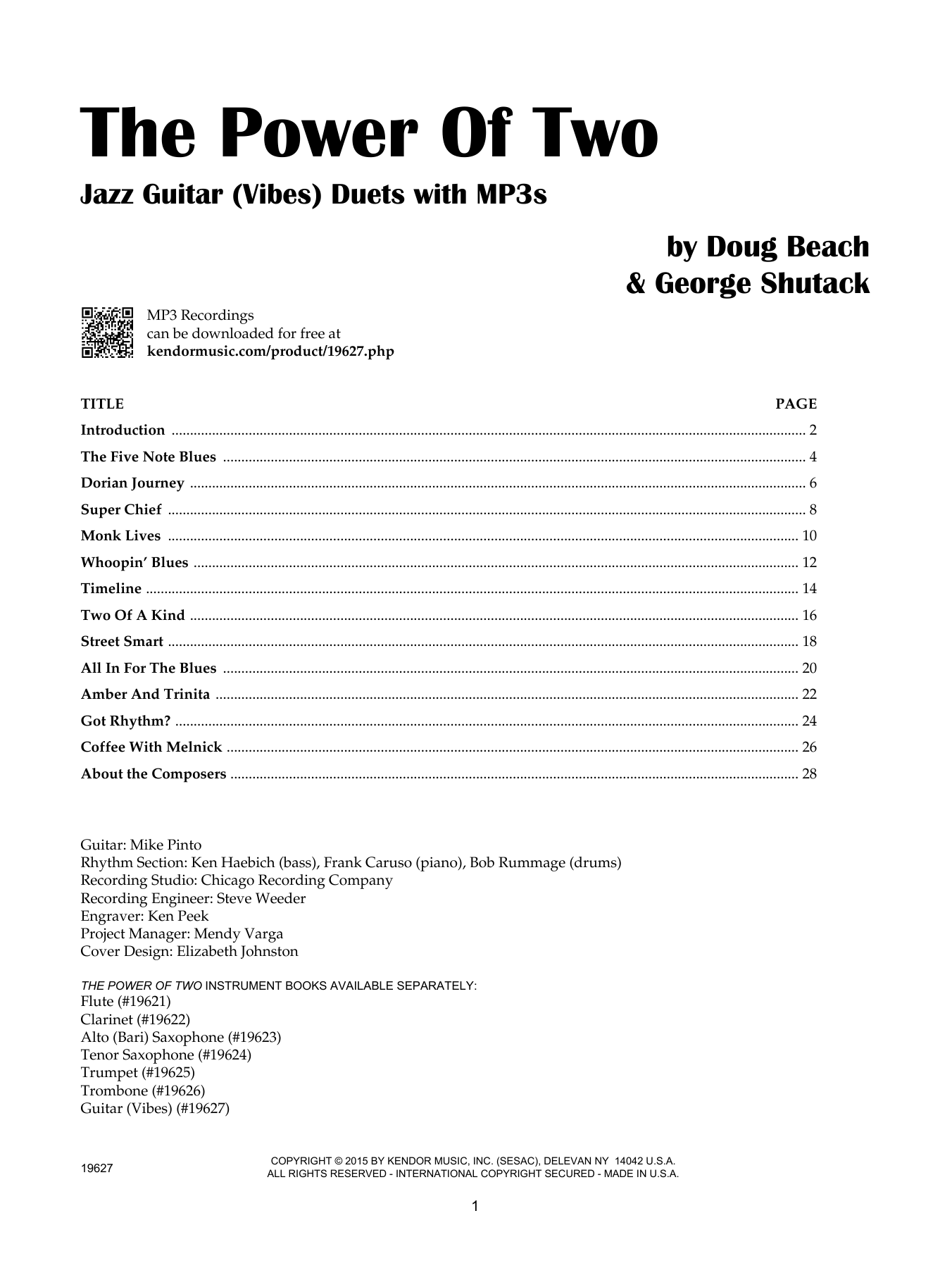 Download Doug Beach The Power Of Two - Guitar (Vibes) Sheet Music