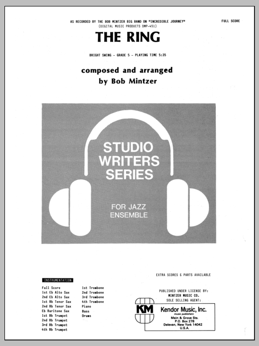 Download Bob Mintzer The Ring - Full Score Sheet Music