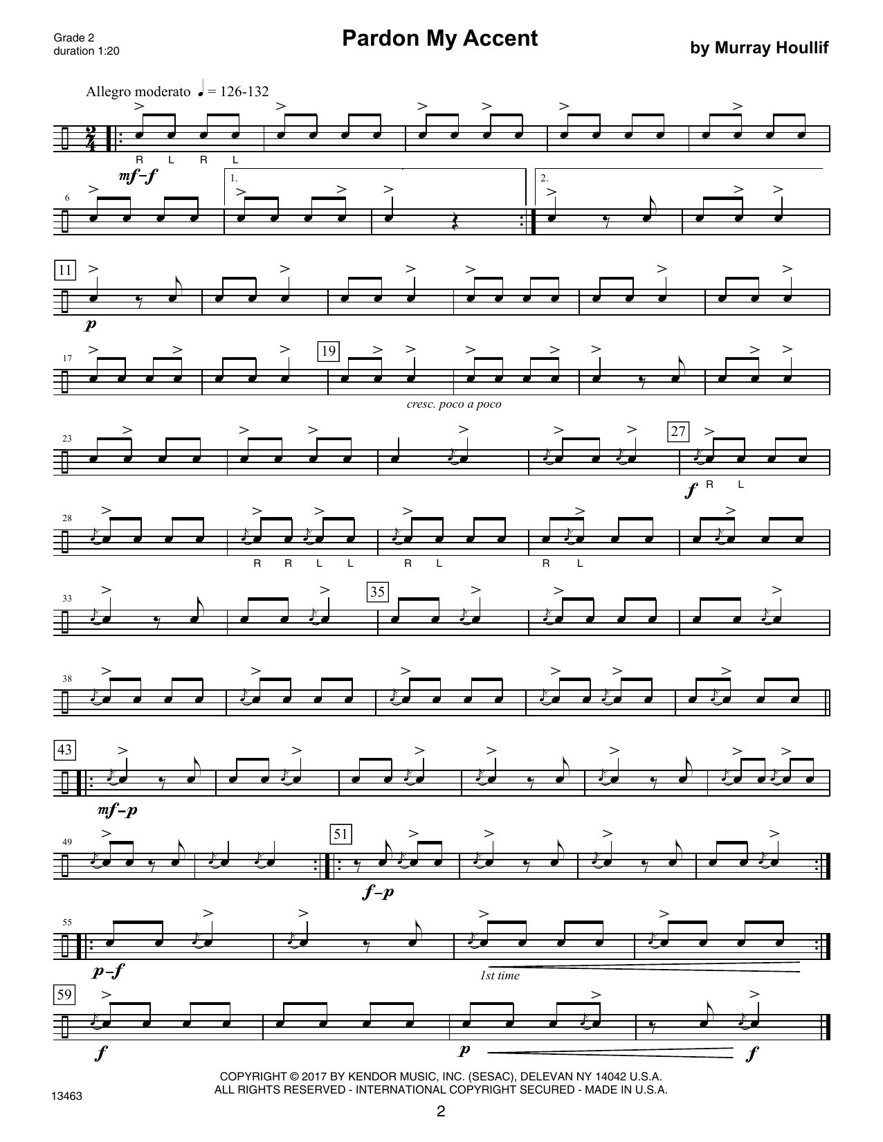Download Murray Houllif The Solo Snare Drummer (8 Grade 2-3 Pie Sheet Music