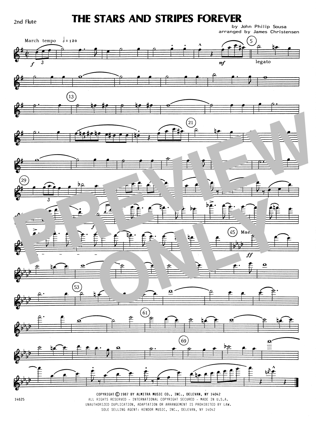 Download James Christensen The Stars and Stripes Forever - 2nd Flu Sheet Music