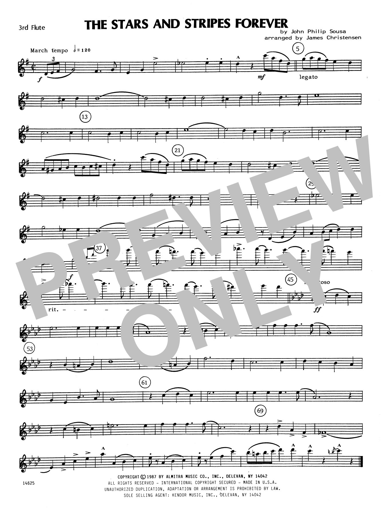 Download James Christensen The Stars and Stripes Forever - 3rd C F Sheet Music