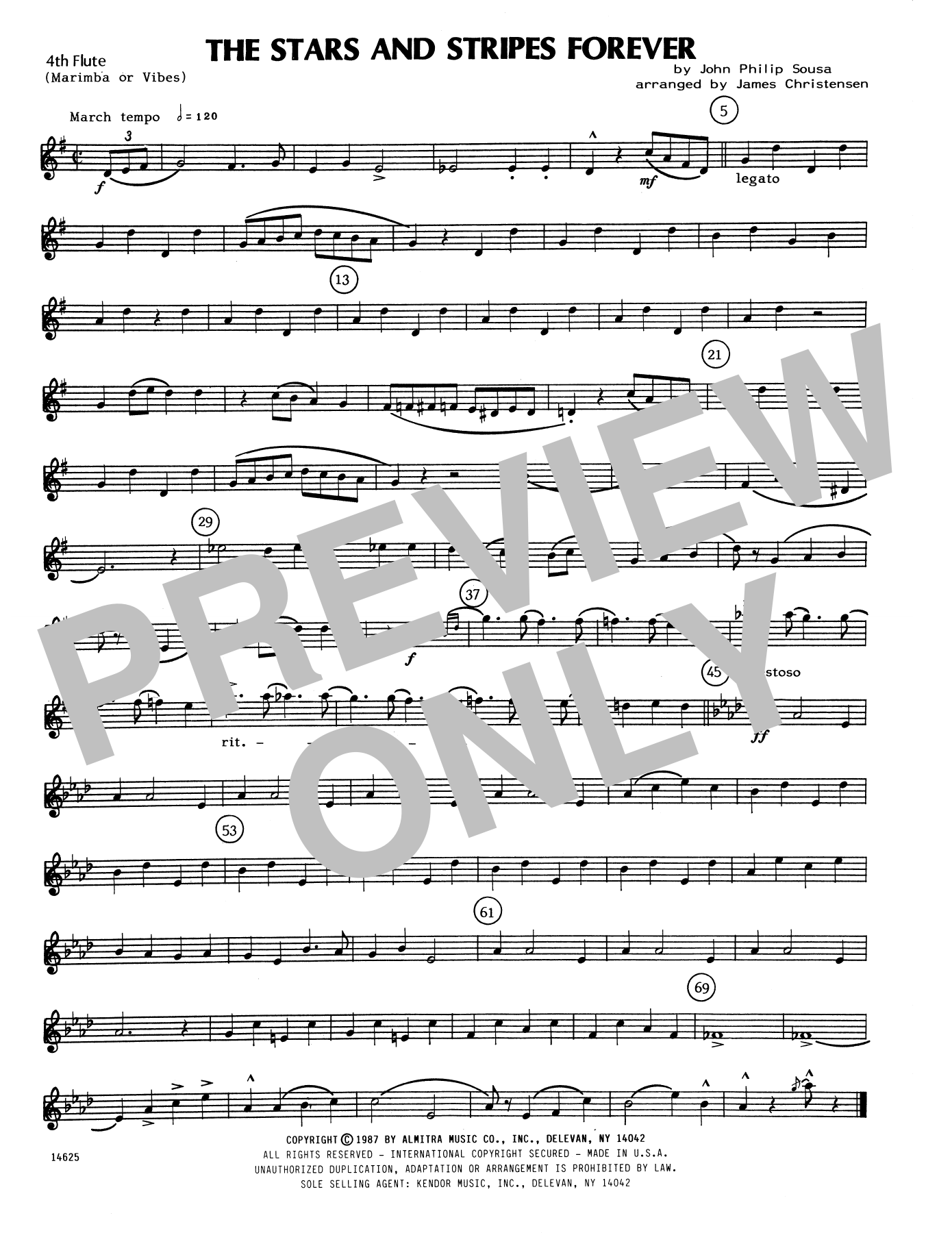 Download James Christensen The Stars and Stripes Forever - 4th Flu Sheet Music