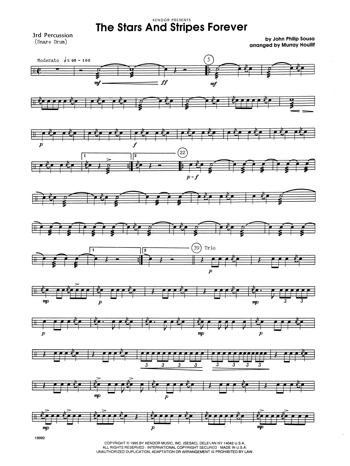Download Murray Houllif The Stars and Stripes Forever - Percuss Sheet Music