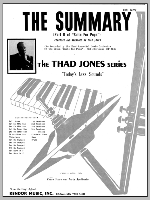 Download Thad Jones The Summary - Full Score Sheet Music