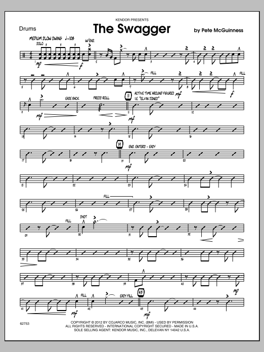 Download McGuinness The Swagger - Drums Sheet Music
