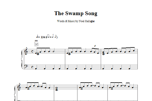 Oasis The Swamp Song (alternative version) sheet music notes printable PDF score
