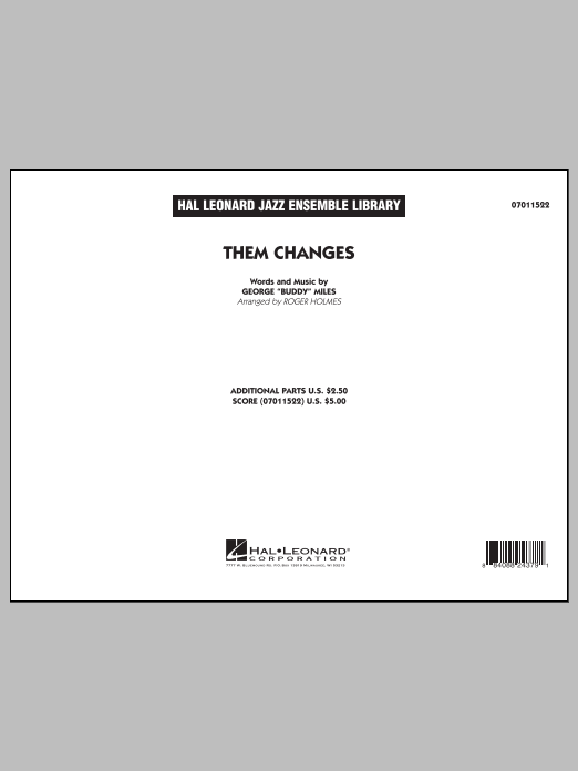 Download Roger Holmes Them Changes - Full Score Sheet Music