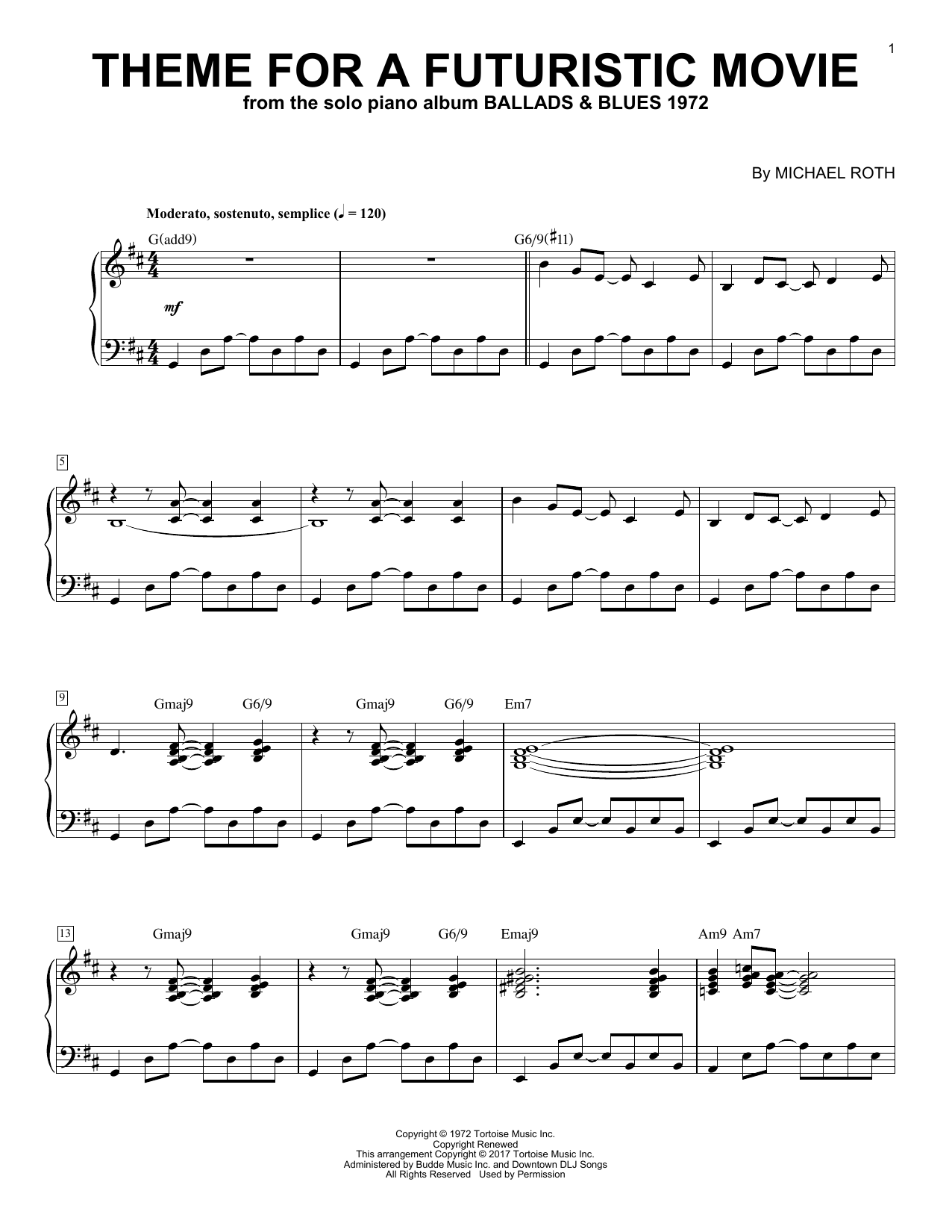 Download George Winston Theme For A Futuristic Movie Sheet Music