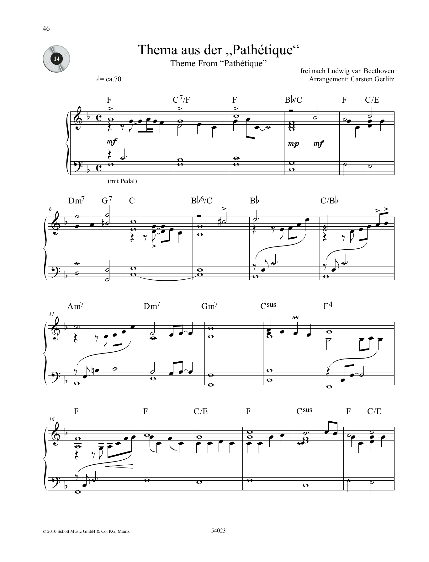 Download Ludwig van Beethoven Theme from 