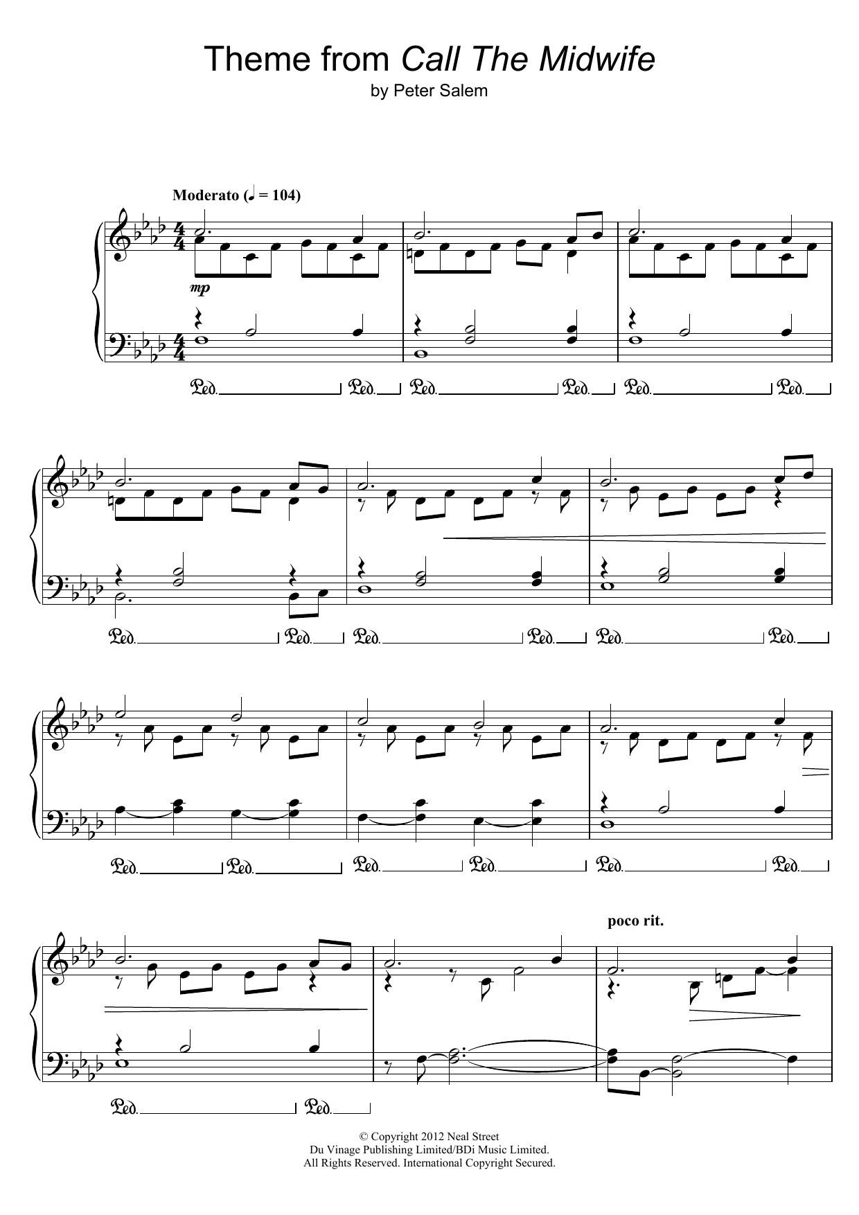 Download Peter Salem Theme from Call The Midwife Sheet Music