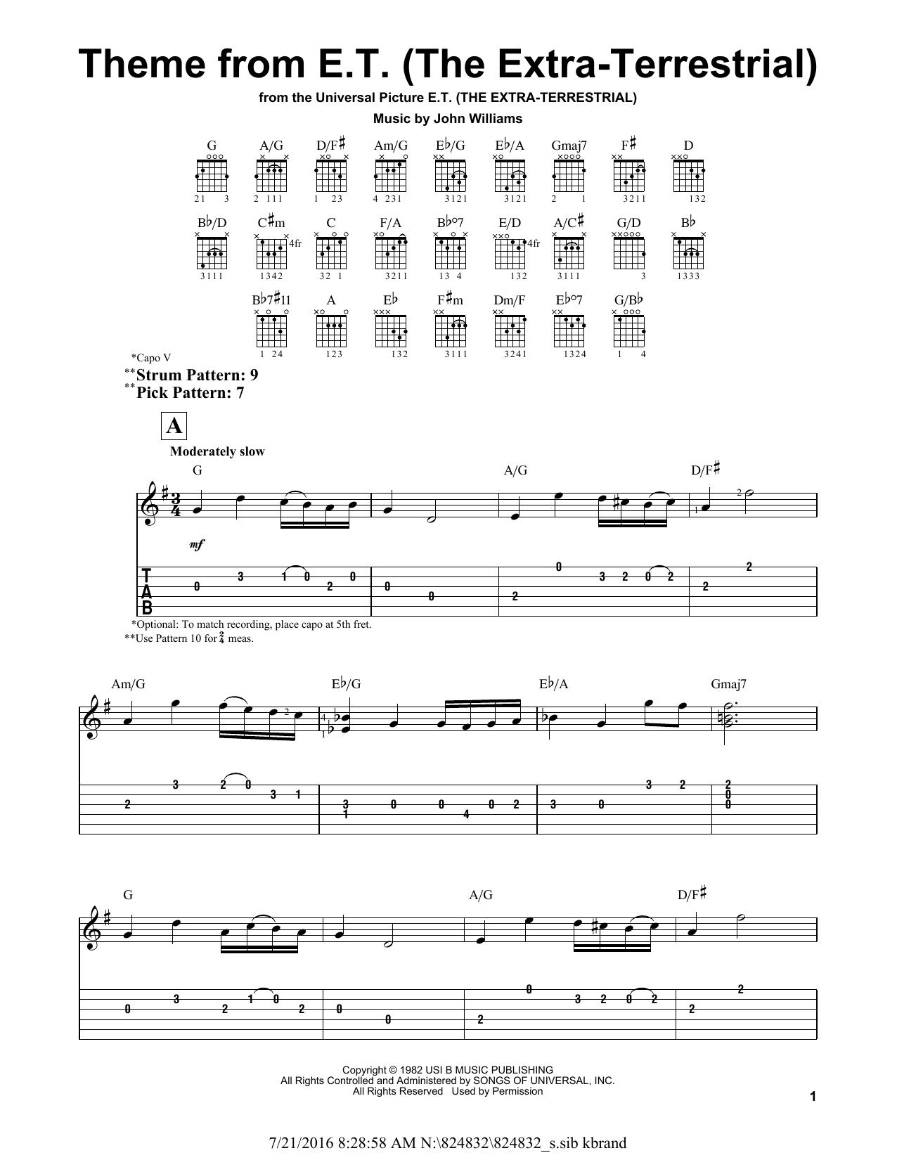 Download John Williams Theme from E.T. (The Extra-Terrestrial) Sheet Music