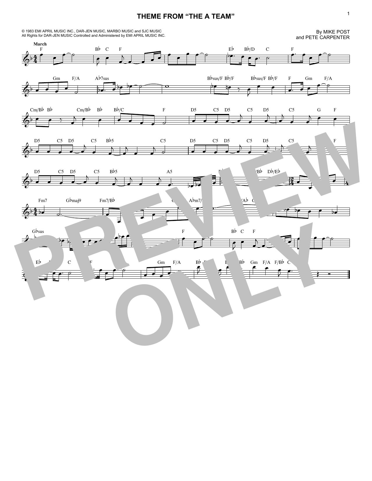 Download Mike Post Theme from The A Team Sheet Music
