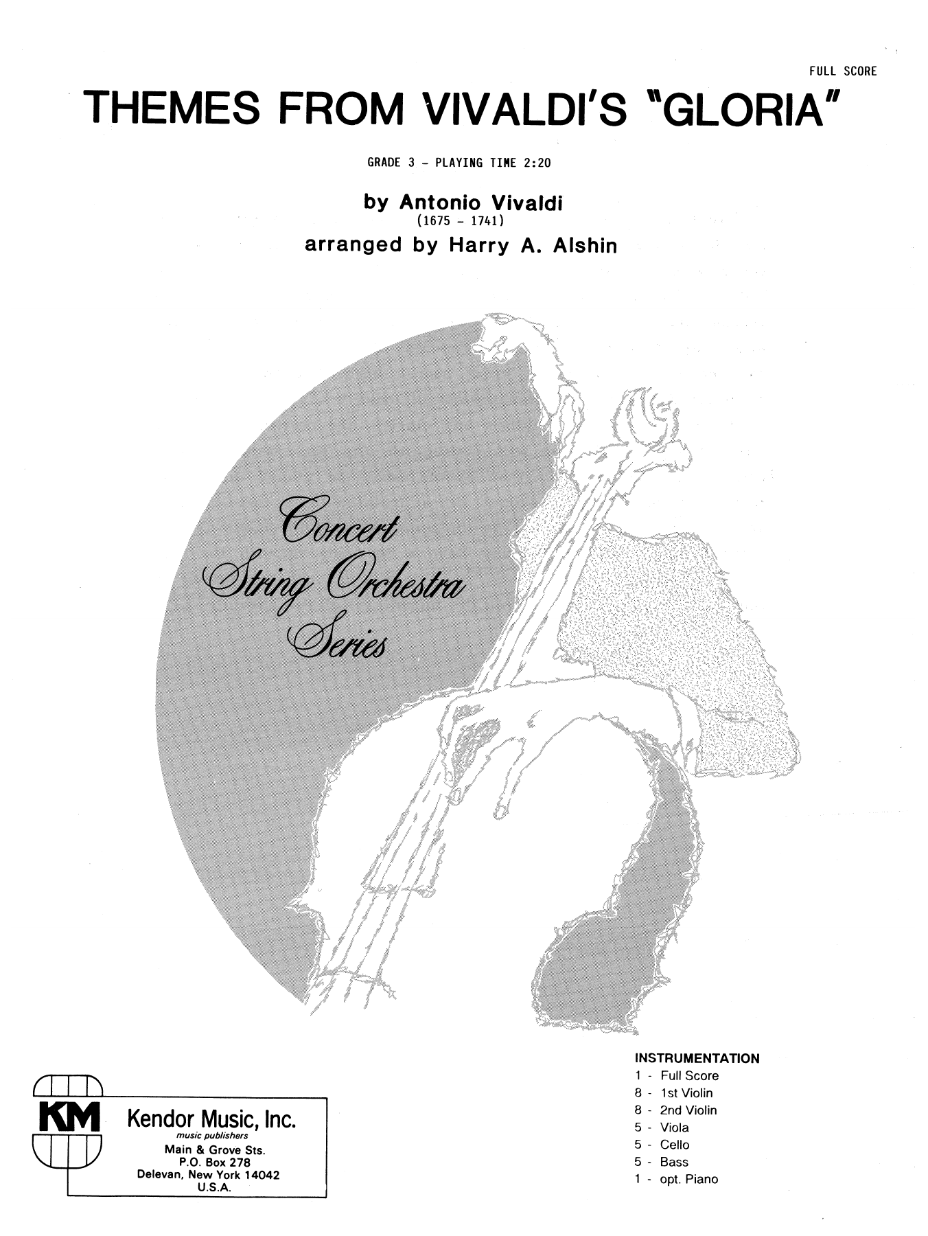 Download Alshin Themes From Vivaldi's Gloria - Full Sco Sheet Music